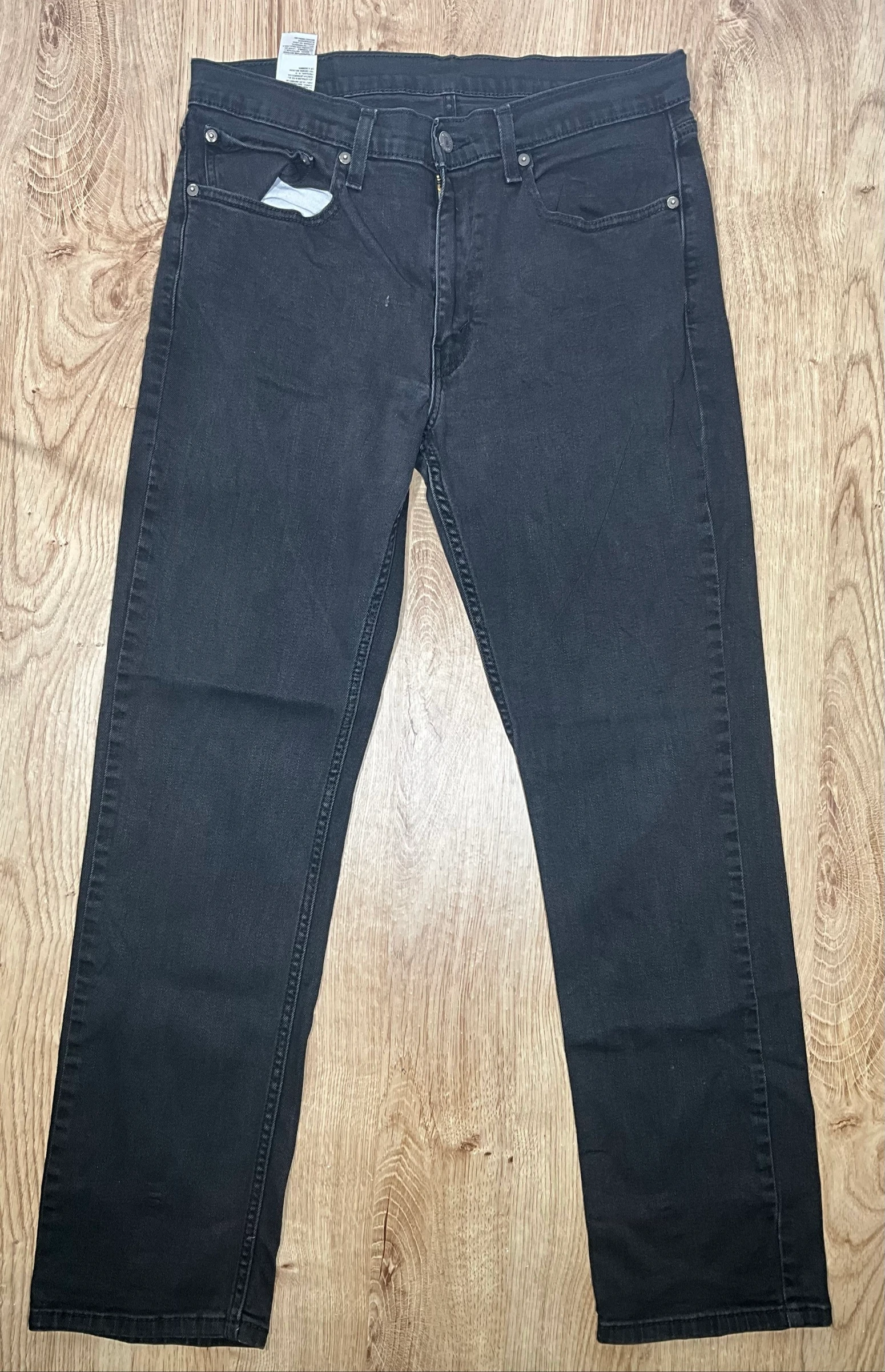 Levi's Slim W34 L32 Denim 99% Cotton Black Washed lvh 227 – photo 2